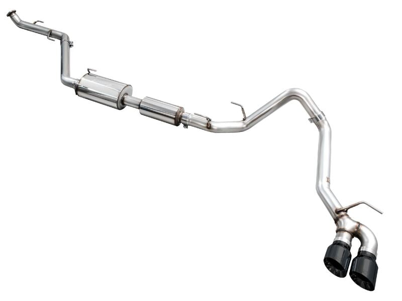 AWE Tuning Exhaust for 4th Gen Toyota Tacoma Dual Diamond Black Tips - 3015-33254