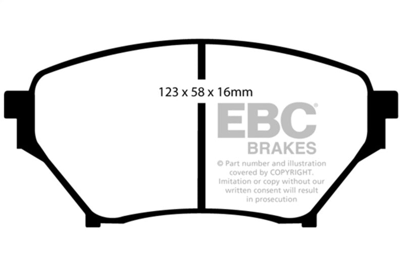 EBC 01-03 Mazda Miata MX5 1.8 (Sports Suspension) Yellowstuff Front Brake Pads - DP41452R