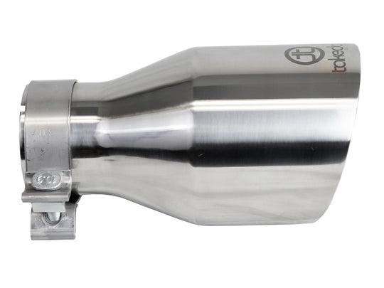aFe Takeda Universal Exhaust Tip 3 IN Inlet x 5 IN Outlet x 9 IN L- Polished - 49T30504-P09