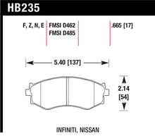 Load image into Gallery viewer, Hawk 91-96 Infiniti G20/ Nissan 240SX/ Sentra HPS Street Front Brake Pads - HB235F.665