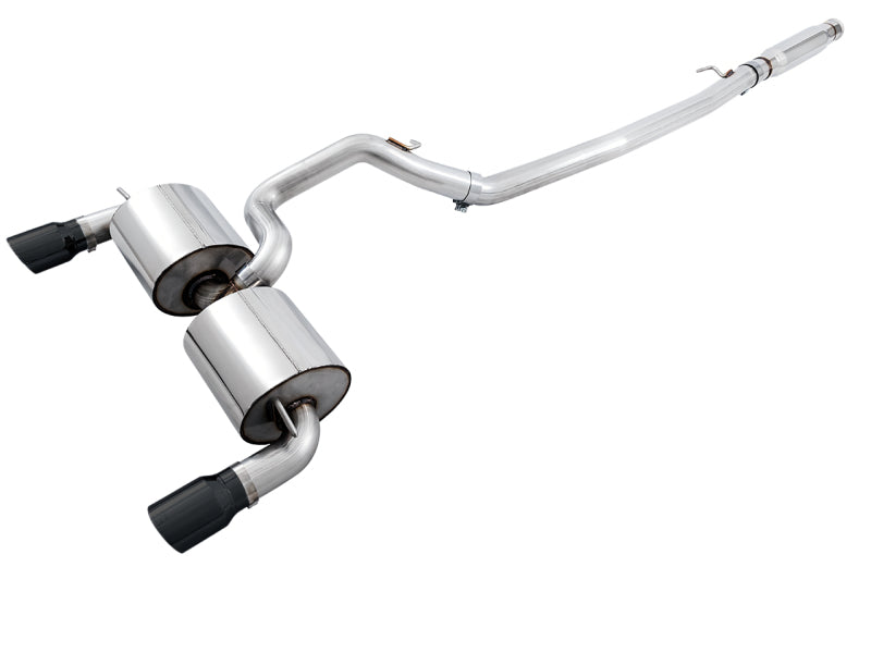 AWE Tuning Ford Focus RS Touring Edition Cat-Back Exhaust - Resonated - Diamond Black Tips - 3020-33042