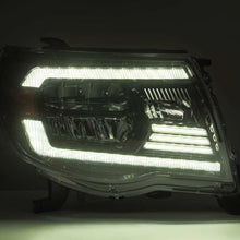 Load image into Gallery viewer, AlphaRex 05-11 Toyota Tacoma LUXX Crystal Headlights Plank Style Design Black w/Activation Light/DRL - 880735