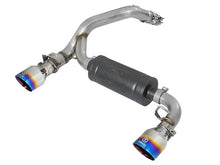 Load image into Gallery viewer, aFe Takeda 3in 304 SS Axle-Back Exhaust System w/ Blue Flame Tip 16-18 Ford Focus RS 2.3L (t) - 49-33104-L