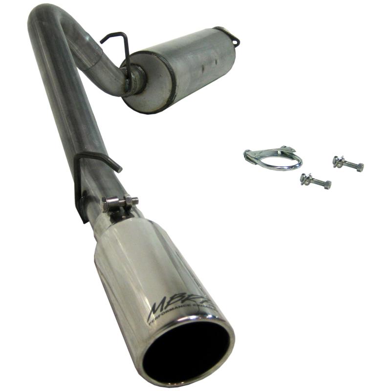 MBRP 2000-2006 Jeep Wrangler (JK) Inline-4 2.5L Inline-6 4.0L Cat Back Single Side - S5500AL