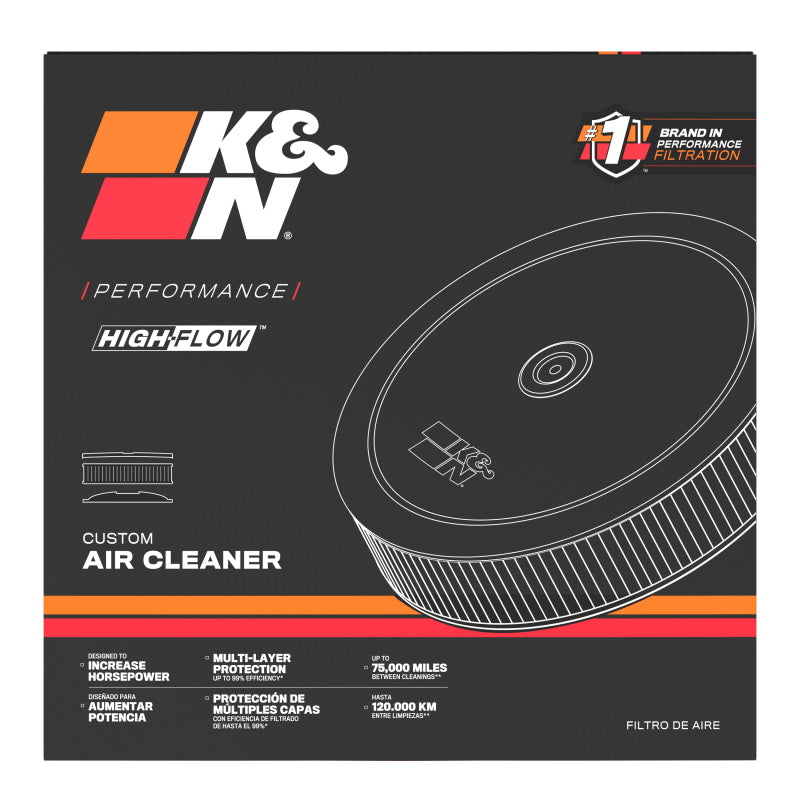 K&N X-Stream Top Assembly 14in OD 5.125in Neck Flange 4.62in H w/Vent - 66-3010