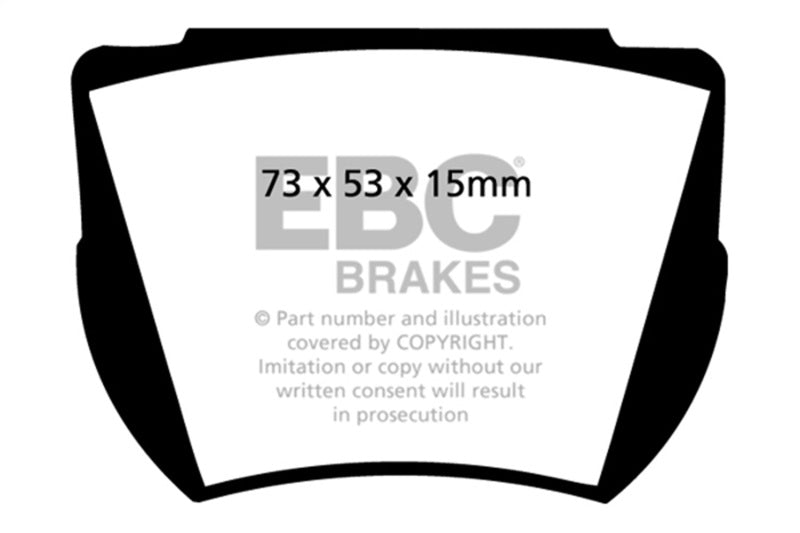 EBC 59-65 Aston Martin DB4 3.7 Convertible Greenstuff Rear Brake Pads - DP2141