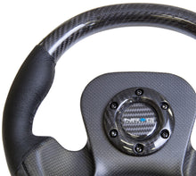 Load image into Gallery viewer, NRG Carbon Fiber Steering Wheel (320mm) CF Center Plate &amp; Two-Tone Carbon w/Leather Trim Handles - ST-X10CF