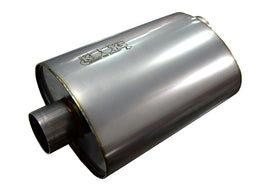 Kooks 2.5in. Oval Center/Offset Muffler 12in. Long Body Stainless Steel - MUF-009