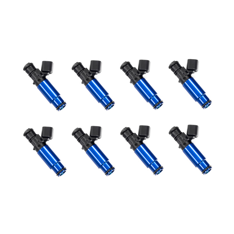 Injector Dynamics 1750-XDS - Injectors 60mm / 14mm Top O-ring 14mm Blue Bottom Adaptor - Set of 8 - 1750.60.14.14W.8