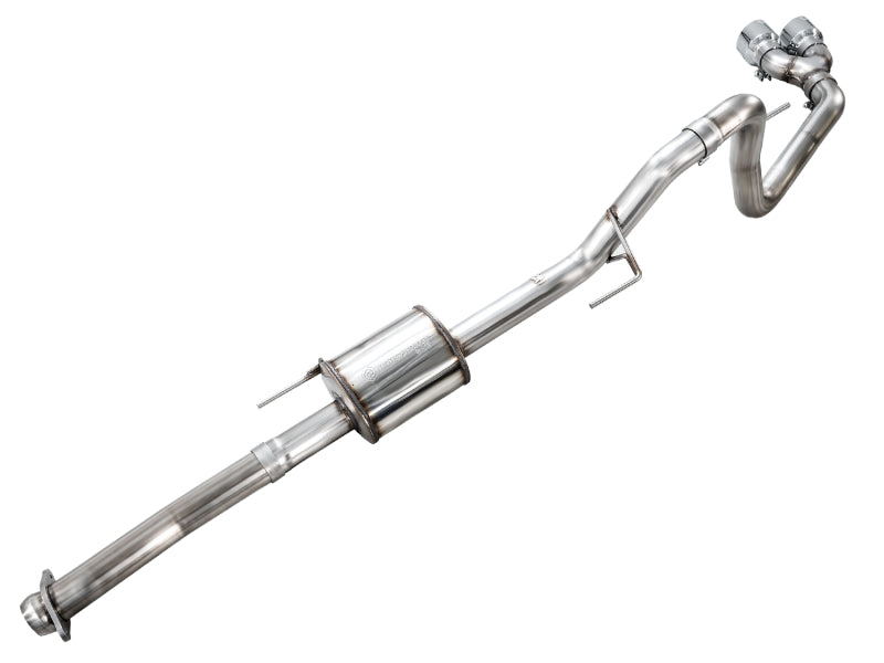 AWE Tuning 21-25 Ford F150 (14th Gen Reg Cab) Cat-Back Exhaust - 4.5in Dual Side Exit Chrome Tips - 3015-32145