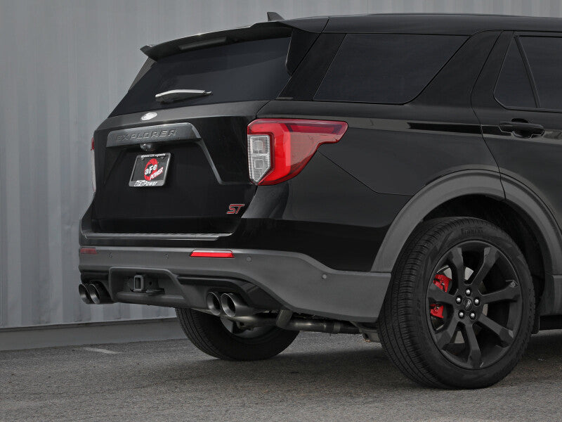 aFe MACH Force-Xp 2.5in. 304 SS C/B Exhaust 20-21 Ford Explorer V6-3.0L - Black Tip - 49-33139-B