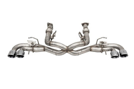 Corsa 2020-2025 Corvette C8 3in Valved Cat-Back 4.5in Pol Quad Tips - Fits Factory NPP Exhaust