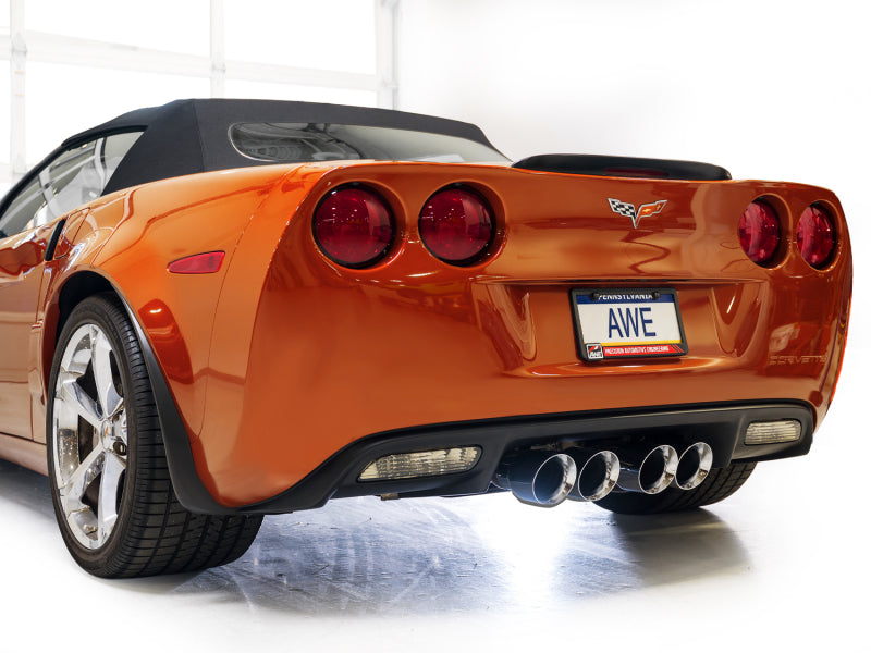 AWE Tuning 05-07 C6 Chevrolet Corvette 6.0L Touring Edition Axle-Back Exhaust w/ Chrome Silver Tips - 3015-42660