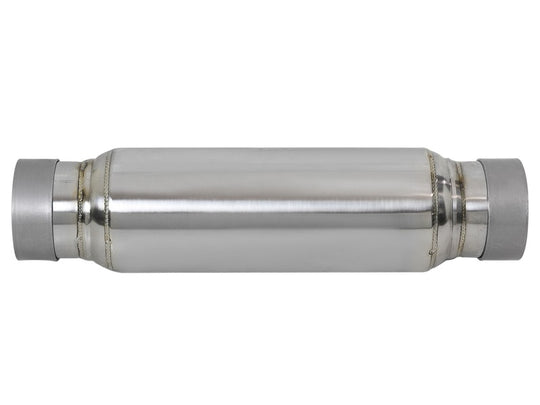 aFe MACH Force-Xp 409 SS Resonator 3in. Inlet/Outlet / 4in. Diameter / 12in. Body / 16in. Length - 49M10001