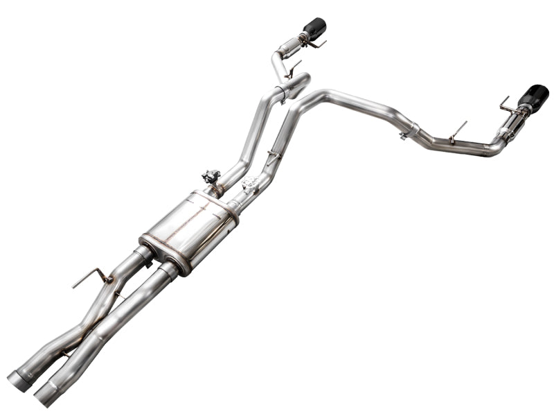 AWE Tuning Gen 3 Ford Raptor SwitchPath Exhaust - Diamond Black Tips - 3025-33356