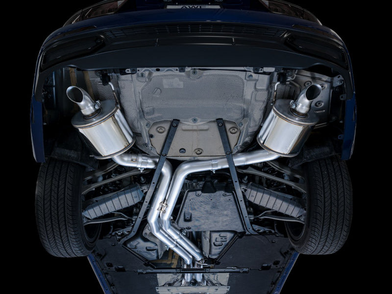 AWE Tuning Audi 2019-2023 C8 A6/A7 3.0T Touring Edition Cat-Back Exhaust- Turn Downs - 3015-31003