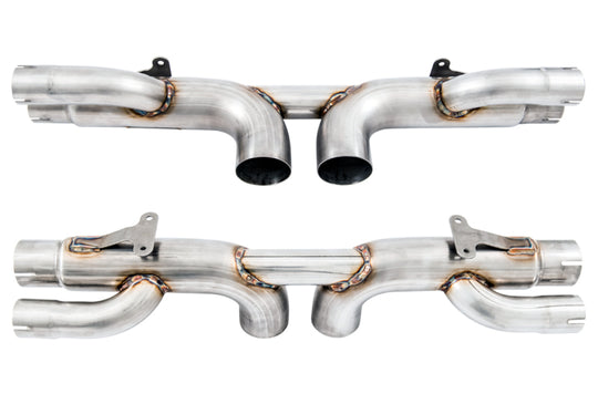 AWE Tuning Porsche 991 GT3 / RS Center Muffler Delete - Diamond Black Tips - 3010-33044