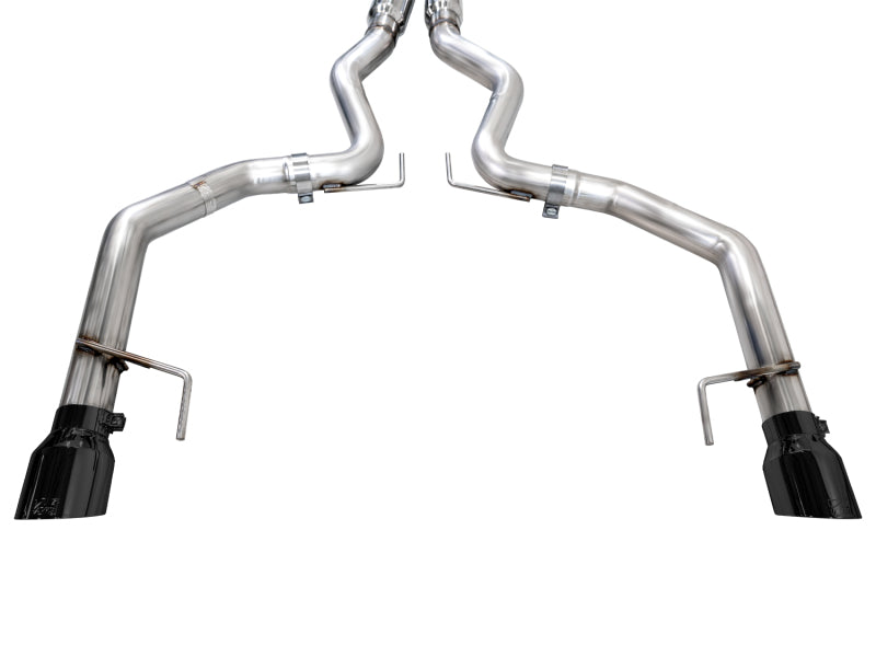 AWE 2024 Ford Mustang GT Fastback S650 RWD Track Edition Cat-Back Exhaust w/ Dual Diamond Black Tips - 3020-33650