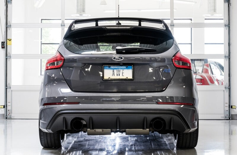 AWE Tuning Ford Focus RS Touring Edition Cat-Back Exhaust - Resonated - Diamond Black Tips - 3020-33042