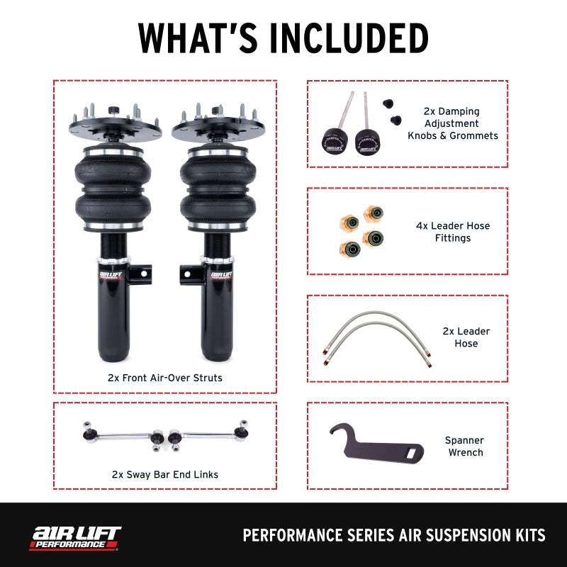Air Lift Performance 2015-2018 BMW M3 / 15-20 M4 Front Kit (5 Bolt) - 76041