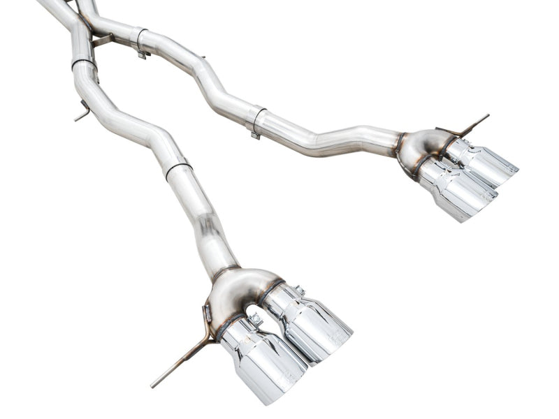 AWE Tuning Track Edition Cat-Back Exhaust for BMW G8X M3/M4 - Chrome Silver Tips - 3020-43482