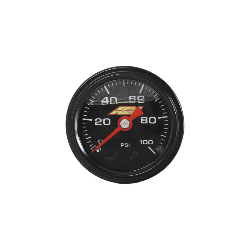 AEM 0-100 PSI Liquid Filled Mechanical Pressure Gauge - 1/8 NPT - 30-2135-100