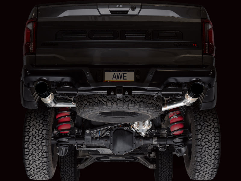 AWE Tuning Gen 3 Raptor R SwitchPath Exhaust - Diamond Black Tips - 3025-33852