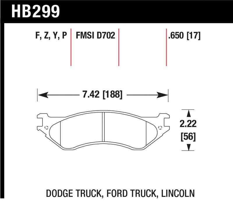 Hawk Super Duty Street Brake Pads - HB299P.650