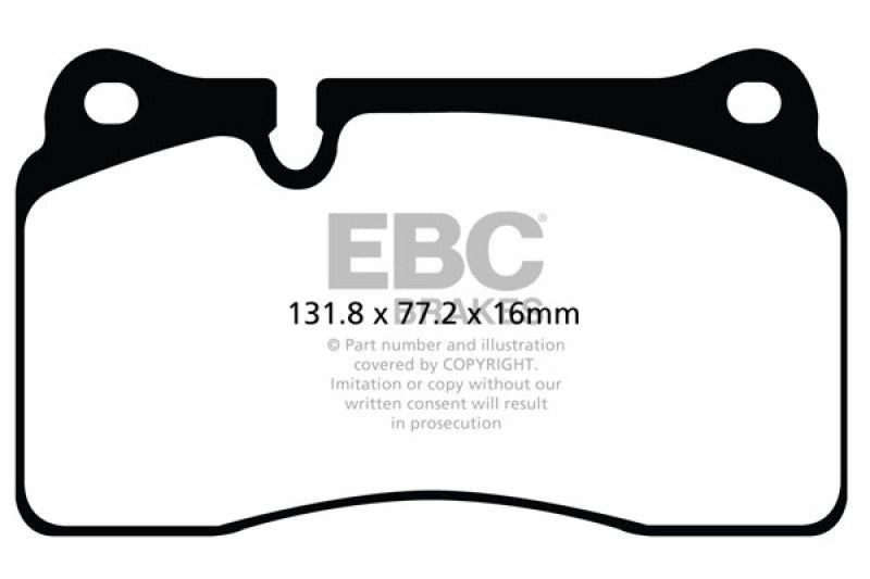 EBC Racing 2009+ AC MK VI 6.2L SR-11 Sintered Race Front Brake Pads - DP82070.16SR11