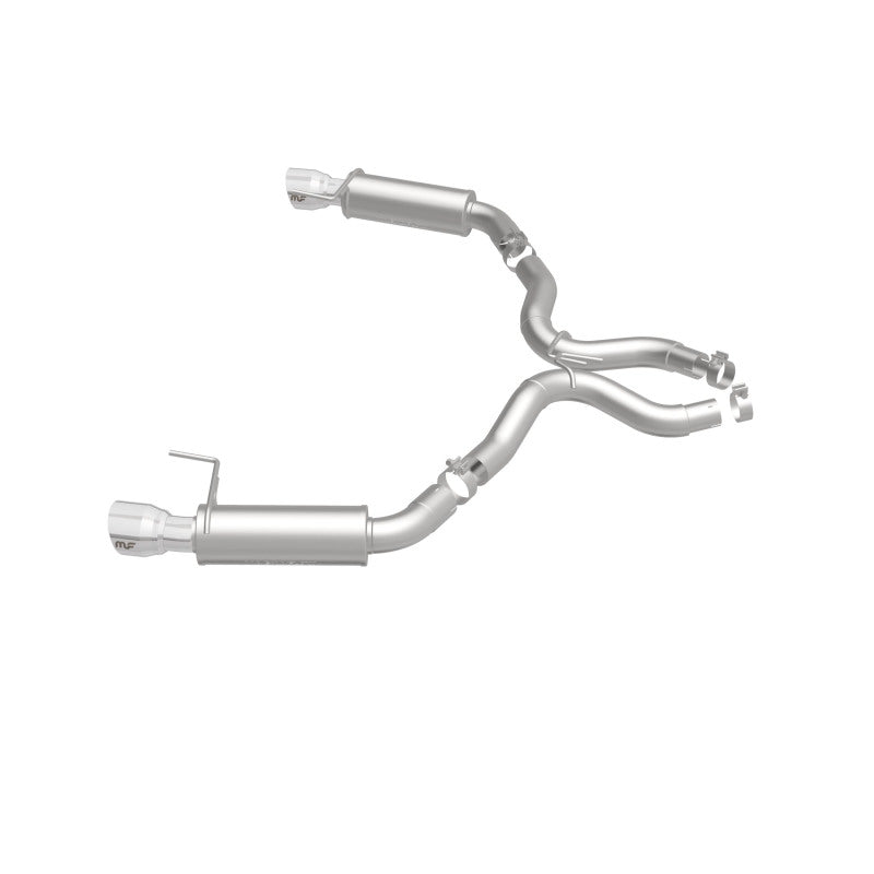 MagnaFlow Axle Back, SS, 3in, Competition, Dual Split Polished 4.5in Tip 2015 Ford Mustang GT V8 5.0 - 19103