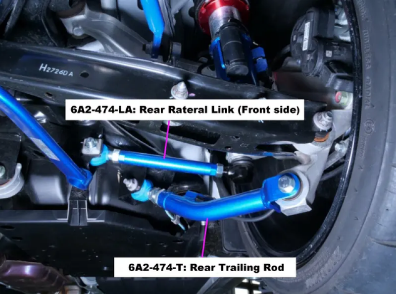 Cusco 2022+ Subaru WRX / 2018+ Subaru Crosstrek Adjustable Rear Trailing Rod Set - 6A2 474 T