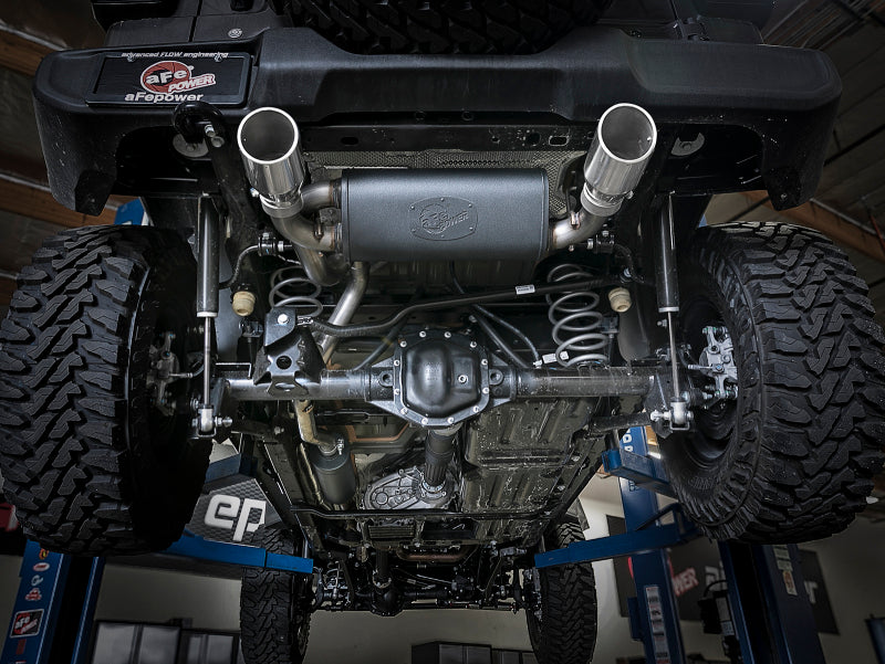 aFe Rebel Series 2.5in 304 SS Cat-Back Exhaust w/ Polished Tips 2018+ Jeep Wrangler (JL) V6 3.6L - 49-38066-P