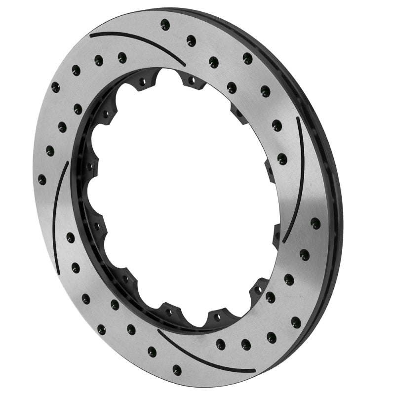 Wilwood 12x8.75 Black Left Side SRP Drilled & Slotted Rotor Ring - 160-18051-BK