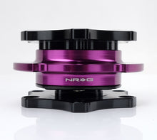 Load image into Gallery viewer, NRG Quick Release SFI SPEC 42.1 - Shiny Black Body / Shiny Purple Ring - SRK-R200BK-PP