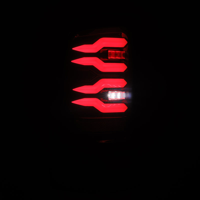 AlphaRex 94-01 Dodge Ram 1500/2500/3500 LUXX-Series LED Tail Lights - Black/Red - 643003