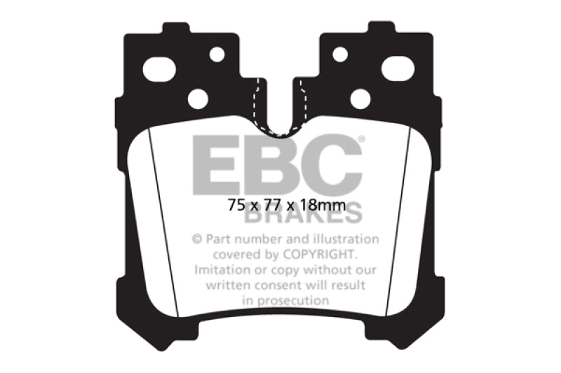 EBC 07+ Lexus LS460 4.6 Yellowstuff Rear Brake Pads - DP41812R