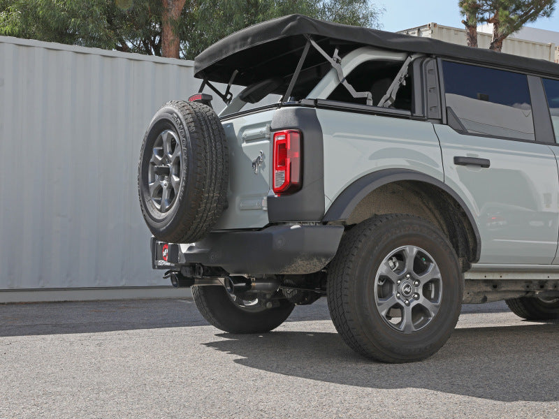 aFe Vulcan 3in 304 SS Cat-Back Exhaust 2021 Ford Bronco L4-2.3L (t)/V6-2.7L (tt) w/ Black Tips - 49-33138-B
