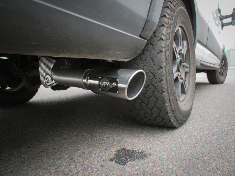 aFe Vulcan Series 3 1/2in 304 SS Cat-Back 13-19 Ford Transit V6 3.5 Twin Turbo w/ Polished Tip - 49-33112-P