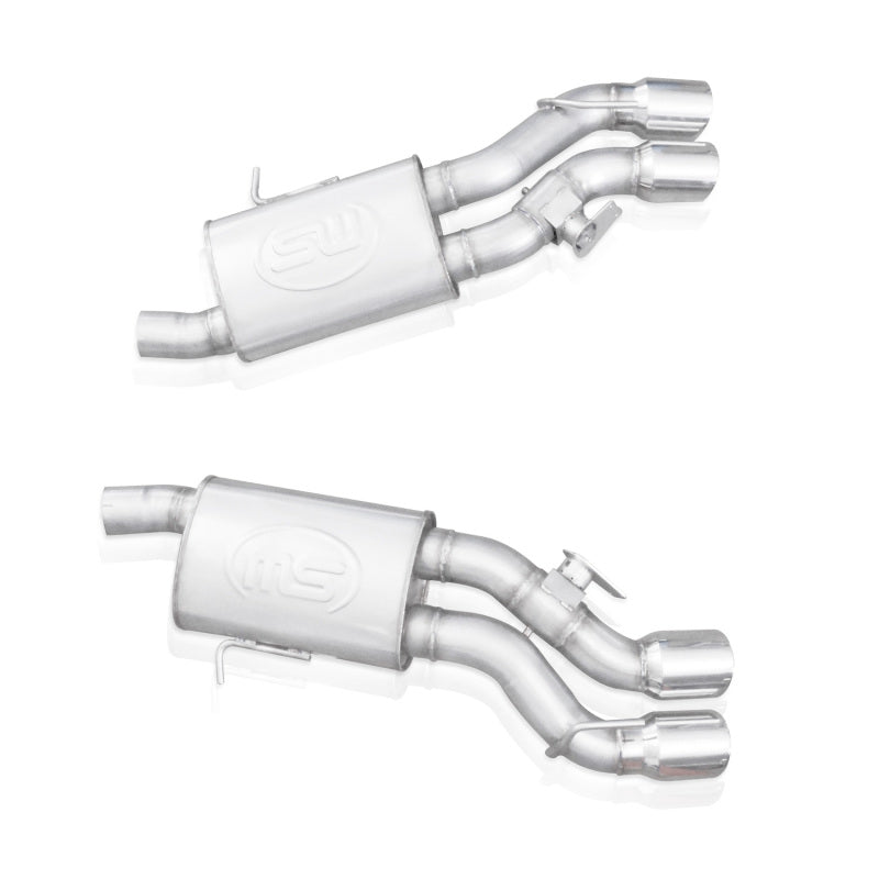 Stainless Works 2016-18 Cadillac CTS-V Sedan Axle Back System Dual-Mode Turbo Mufflers 4in Tips - CTSV16MKS-PC