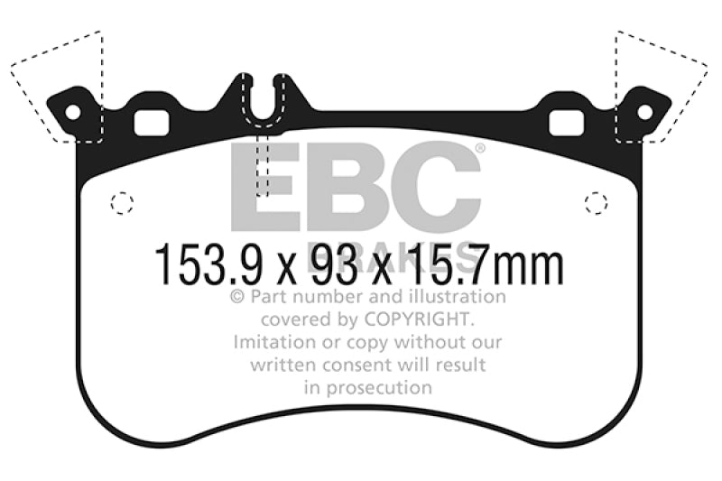 EBC 2014+ Mercedes-Benz CLA45 AMG 2.0L Turbo Redstuff Front Brake Pads - DP32311C
