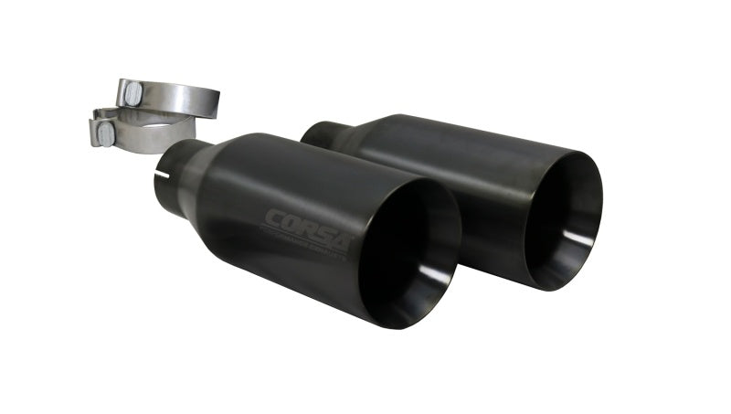 Corsa 2019-2024 Ram 1500 5.7L Crew Cab w/ 57in or 76in Bed Cat-Back Dual Rr Exit 5in Gun Metal Tips - 21035GNM