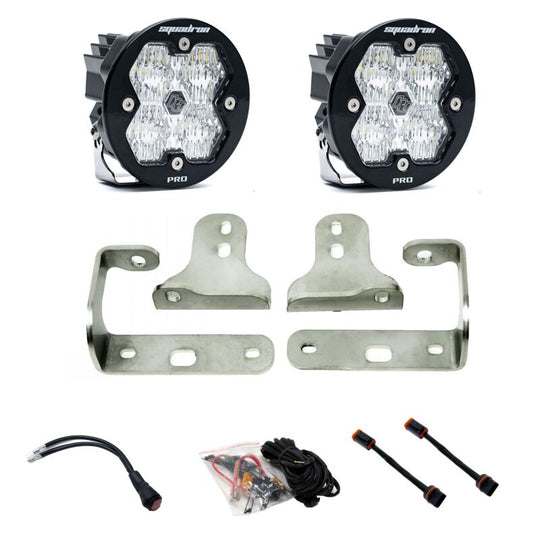 Baja Designs 18-25 JL/JT / 20-25 Gladiator Squadron-R Pro 2.0 Fog Kit OE Sport Bumper (WC) - Clear - 440046