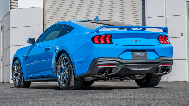 Borla 2024 Ford Mustang GT 5.0L V8 3 in ATAK Catback Non-Active Exhaust- Black Chrome Quad Tip - 140970BC