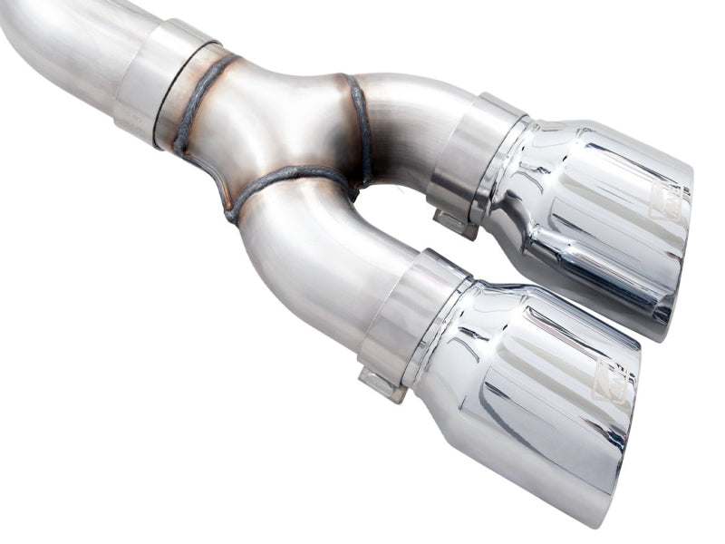 AWE Tuning 0FG 21+ Ford F150 Dual Side Exit Cat-Back Exhaust- 4.5in Chrome Silver Tips - 3015-22067