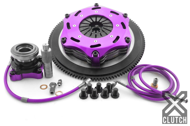 XClutch 1997 Mitsubishi Lancer EVO IV 2.0L 7.25in Twin Solid Ceramic Clutch Kit - XKMI18682-2E