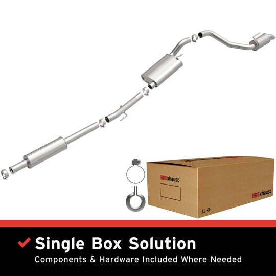 BRExhaust 20-21 Jeep Gladiator 3.6L Direct-Fit Replacement Exhaust Kit - 106-1085