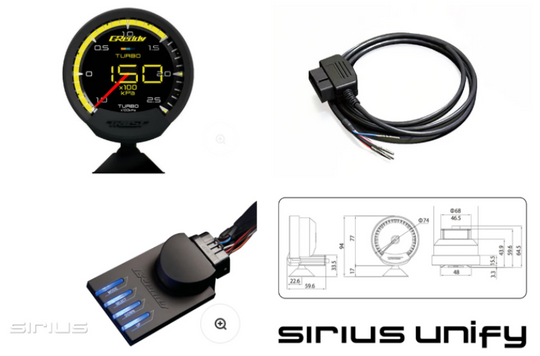 GReddy Sirius OBD Set (Turbo Unify) - 74mm - 16001760