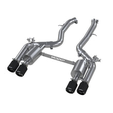 Load image into Gallery viewer, MBRP 18-22 BMW M2 Competition 3.0L T304 SS 3in Resonator-Back Exhaust Quad Rear w/ Carbon Fiber Tips - S45023CF