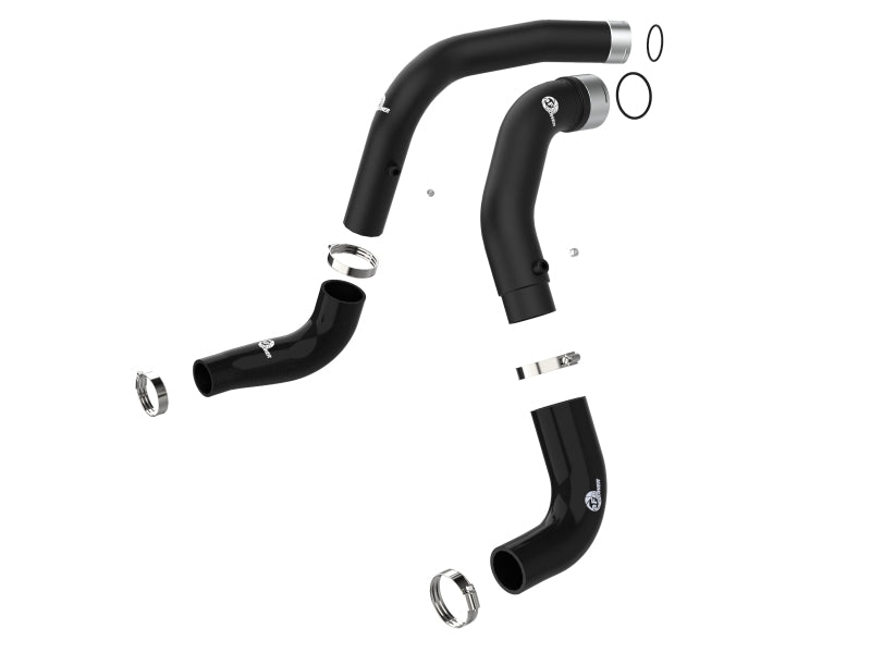 aFe BladeRunner Black 3in Intercooler Hot & Cold Side Pipe Kit 20-21 Jeep Wrangler V6-3.0L (td) - 46-20434-B