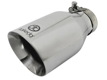Load image into Gallery viewer, aFe Takeda 304 Stainless Steel Clamp-On Exhaust Tip 2.5in. Inlet / 4.5in. Outlet / 9in. L - Polished - 49T25454-P09